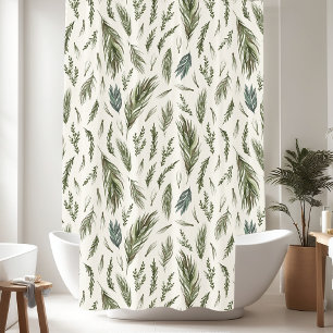 Beautiful Pine Tree Branch Pattern Shower Curtain