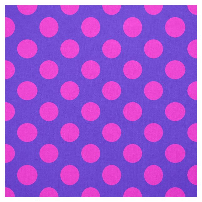 Beautiful Pink and Purple Polka Dot Pattern Fabric (Swatch)