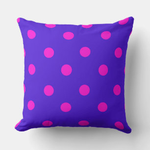Beautiful Pink and Purple Polka Dots Cushion