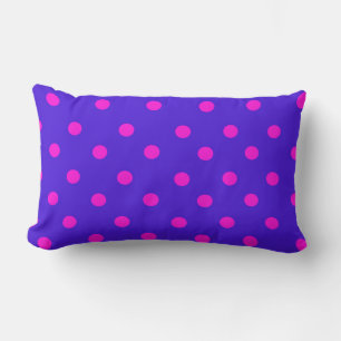 Beautiful Pink and Purple Polka Dots Lumbar Cushion