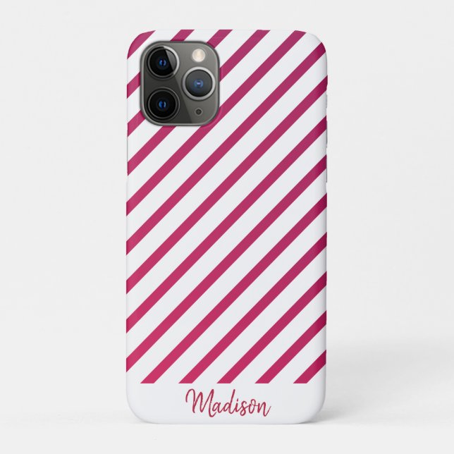 Beautiful Pink and red Stripes  Case-Mate iPhone Case (Back)