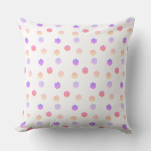 Beautiful Pink and Violet Pastel Colour Floral Cushion