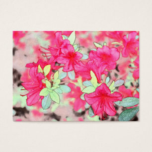 Beautiful pink art style azalea flowers blank