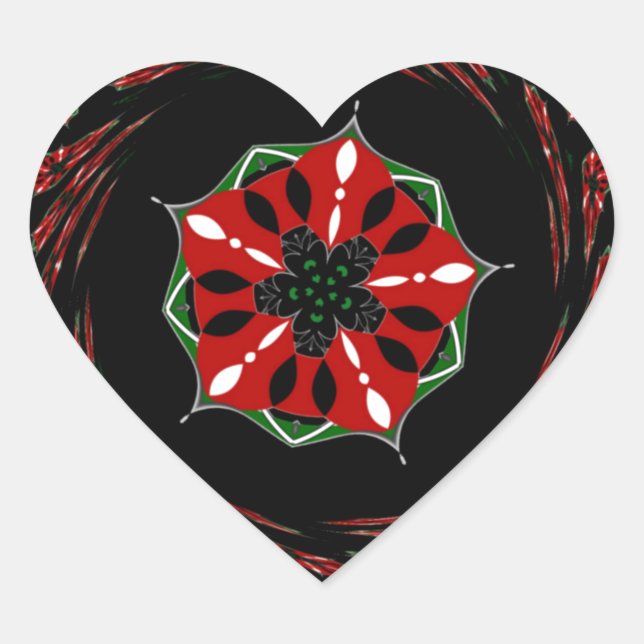 Beautiful Pink Blue White Hearts of Love Design Heart Sticker (Front)