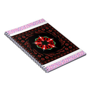 Beautiful Pink Blue White Hearts of Love Design Notebook