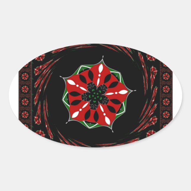 Beautiful Pink Blue White Hearts of Love Design Oval Sticker (Front)