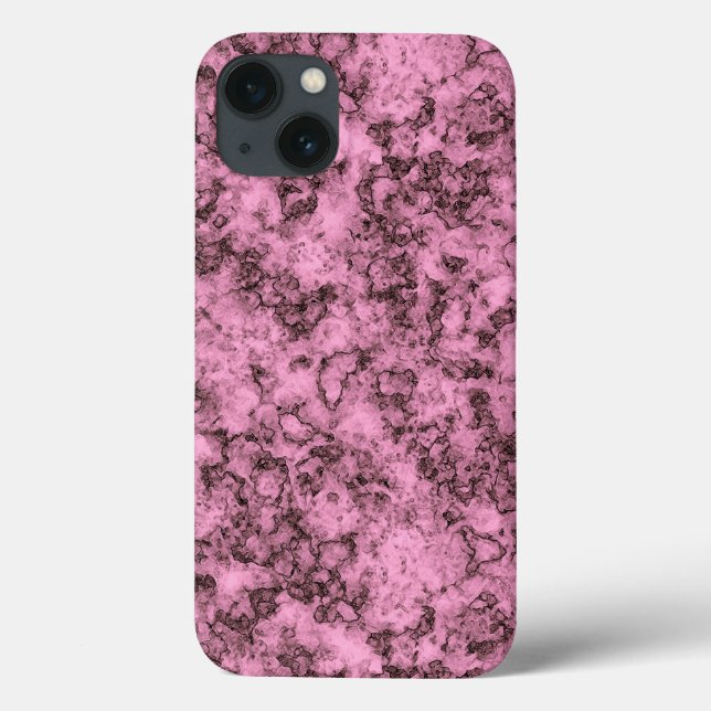 Beautiful pink bright marble dark veins Case-Mate iPhone case (Back)