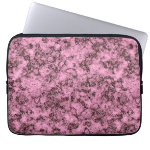 Beautiful pink bright marble dark veins laptop sleeve