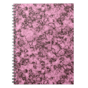 Beautiful pink bright marble dark veins notebook
