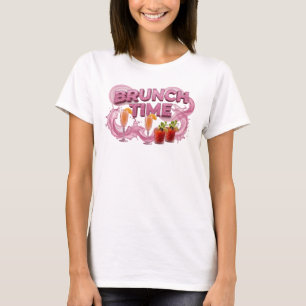 Beautiful Pink BRUNCH TIME Shirt Design