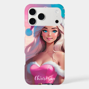 Beautiful Pink Christmas Girl 01