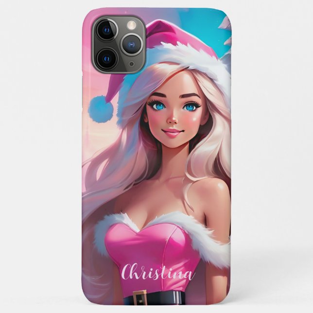 Beautiful Pink Christmas Girl 01 Case-Mate iPhone Case (Back)