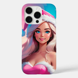 Beautiful Pink Christmas Girl 01 iPhone 16 Pro Case