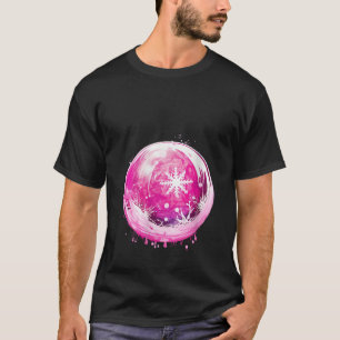 Beautiful pink Christmas sphere with snow Idea Cre T-Shirt
