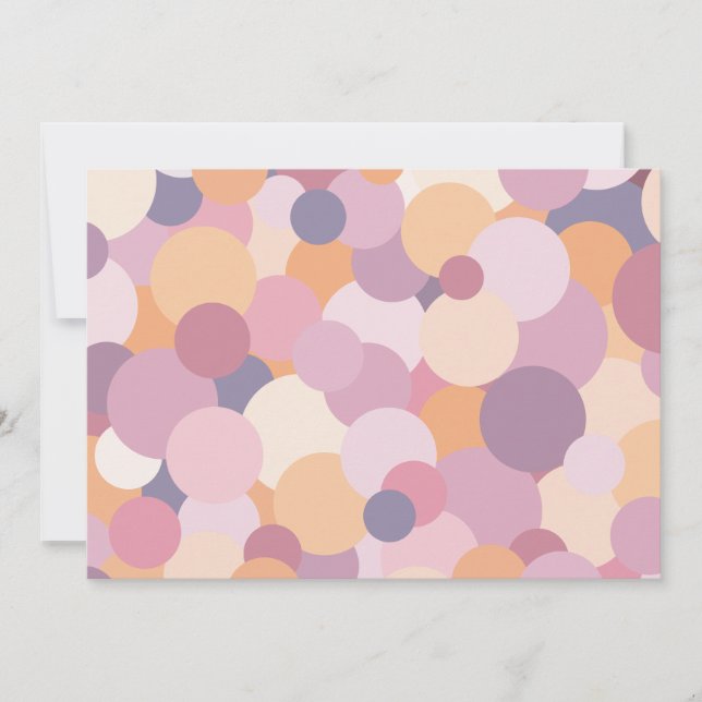 Beautiful pink circles holiday card (Front)
