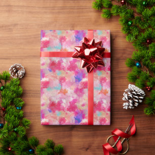 Beautiful Pink Colourful Abstract Wrapping Paper