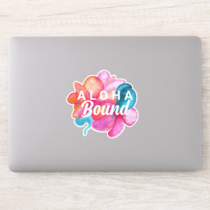 Beautiful Pink Coral Aloha Flowers Custom Sticker