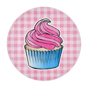 Beautiful Pink Cupcake Cutting Board
