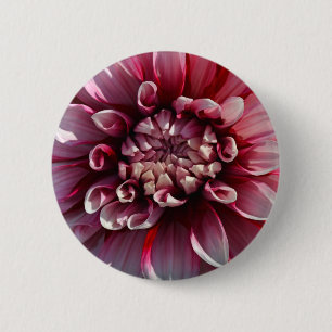 Beautiful pink dahlia flower 6 cm round badge