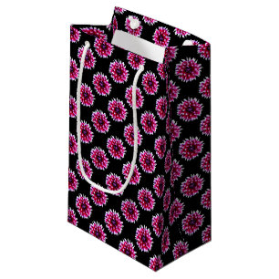 Beautiful Pink Dahlia Flower Nature Pattern Small Gift Bag