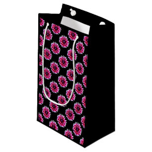 Beautiful Pink Dahlia Flower Nature Pattern Small Gift Bag