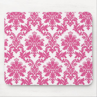 Beautiful Pink Damask Mouse Pad