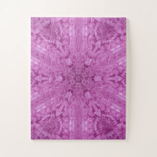Beautiful Pink Feminine Girl Lace Kaleidoscope Pat Jigsaw Puzzle