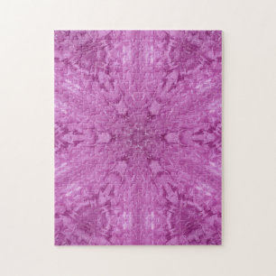 Beautiful Pink Feminine Girl Lace Kaleidoscope Pat Jigsaw Puzzle