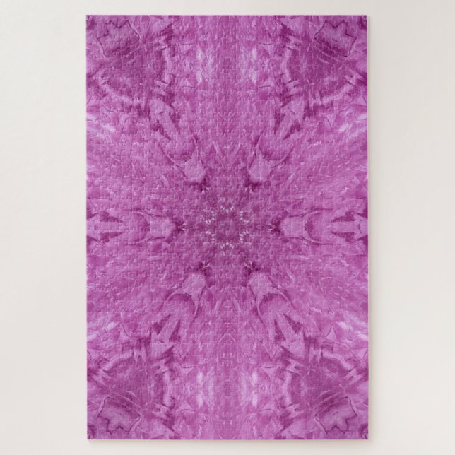 Beautiful Pink Feminine Girl Lace Kaleidoscope Pat Jigsaw Puzzle (Vertical)