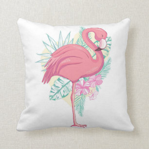 Beautiful Pink Flamingo Bird Cushion