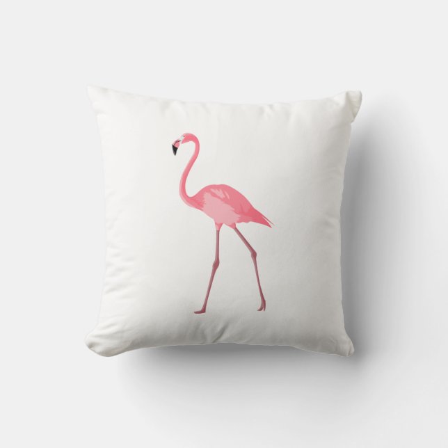 Beautiful Pink Flamingo Cushion (Front)