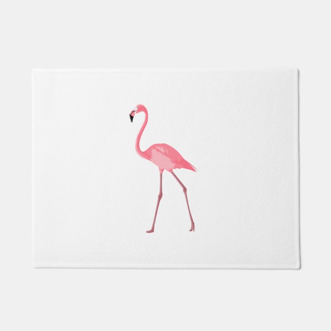 Beautiful Pink Flamingo Doormat (Front)