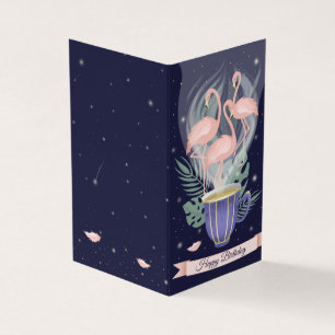 Beautiful Pink Flamingo Exotic Tea Time