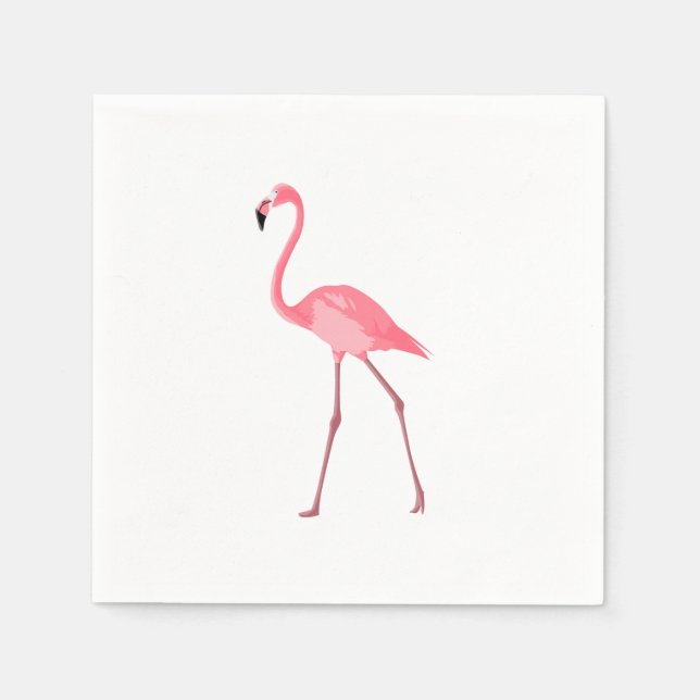 Beautiful Pink Flamingo Napkin (Front)
