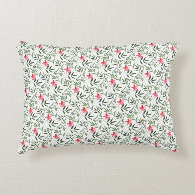 Beautiful Pink Floral Decorative Cushion (Front)