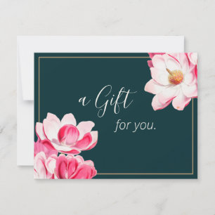 Beautiful Pink Floral Magnolia  Gift Certificate