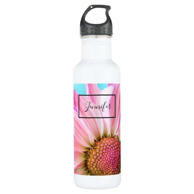 Beautiful Pink Flower Close Up Photo 710 Ml Water Bottle (Front)