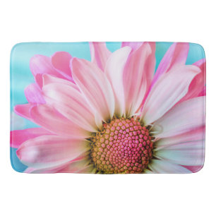  Beautiful Pink Flower Close Up Photo Bath Mat