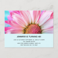 Beautiful Pink Flower Close Up Photo Birthday