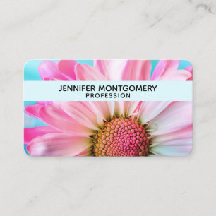 Beautiful Pink Flower Close Up Photo Business Card