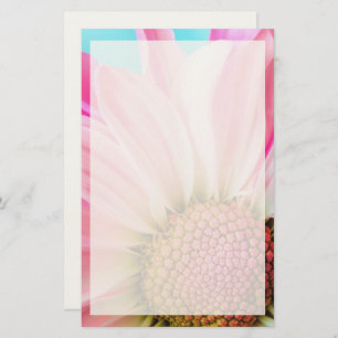 Beautiful Pink Flower Close Up Photo Stationery
