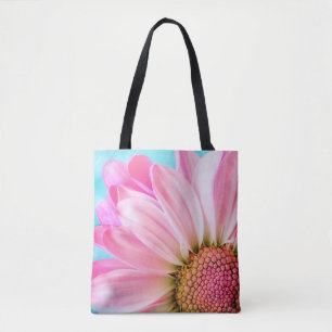 Beautiful Pink Flower Close Up Photo Tote Bag