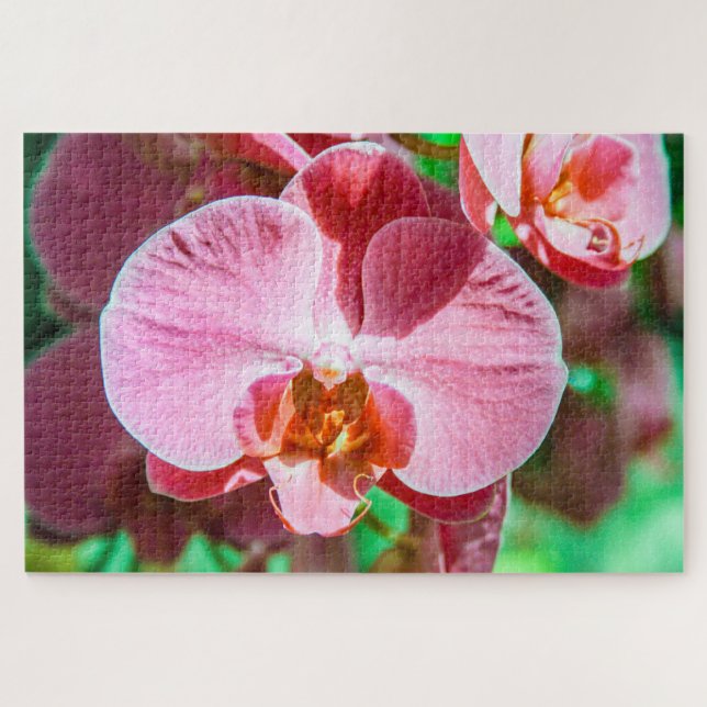 Beautiful pink flower jigsaw puzzle (Horizontal)