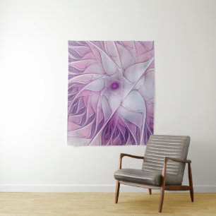 Beautiful Pink Flower Modern Abstract Fractal Art Tapestry