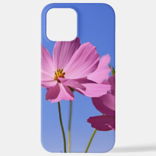 beautiful pink flowers hugging a clear blue sky iPhone 12 pro max case