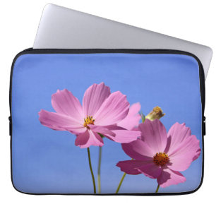 beautiful pink flowers hugging a clear blue sky laptop sleeve