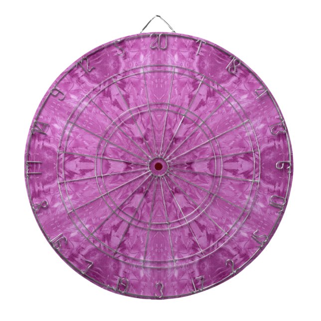 Beautiful Pink Girl Lace Kaleidoscope Pattern Dartboard (Front)