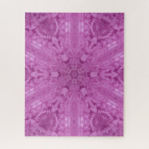 Beautiful Pink Girl Lace Kaleidoscope Pattern Jigsaw Puzzle