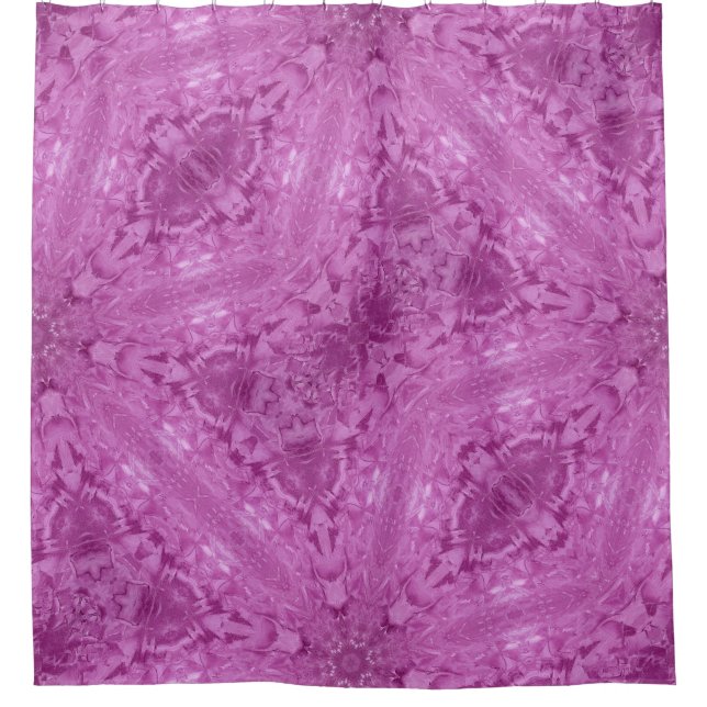 Beautiful Pink Girl Lace Kaleidoscope Pattern Shower Curtain (Front)