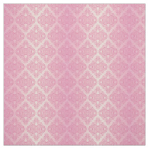 Beautiful,pink,gold,damask,vintage,antique,elegant Fabric